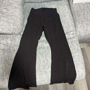 Dark Brown Flared Yoga Pants